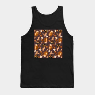 Pumpkin autumn pattern drawing Tank Top